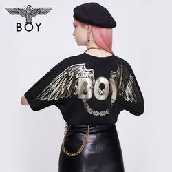 女王节预售boy london旗舰官网字母锁链烫金翅膀短袖t恤100302
