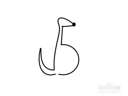 用数字5画袋鼠的方法