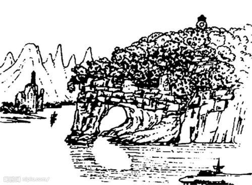 简笔画桂林的几座山