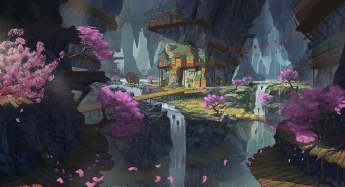 世外桃源|插画|商业插画|蒙肉肉 - 原创作品 - 站酷 (zcool)