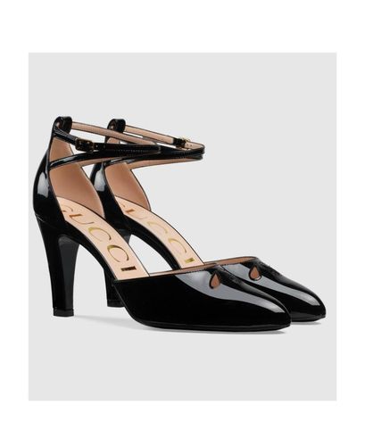 gucci女鞋 古驰女鞋奢侈品鞋 602424 黑色浅口高跟鞋