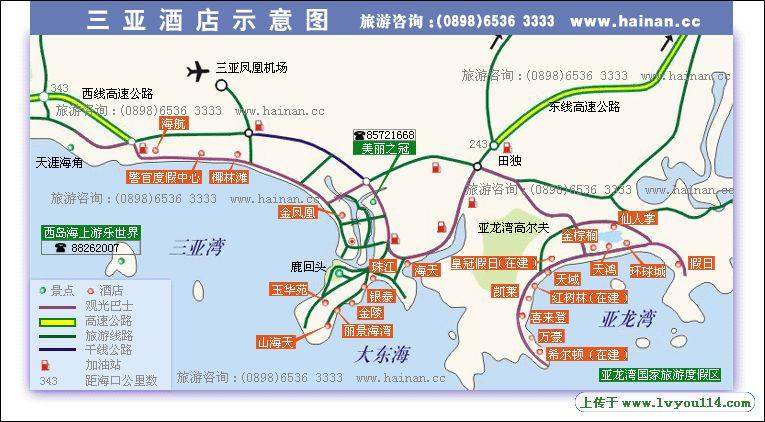 是时候总结了,先来张三亚地图
