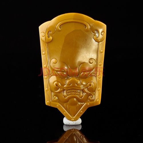 省级玉雕大师张松甫宣化上谷战国红《兽面》24.7g