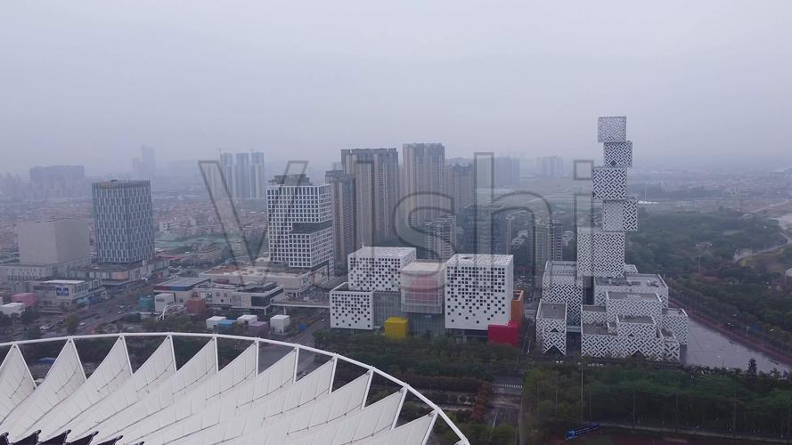 广东佛山地标航拍素材佛山市城市