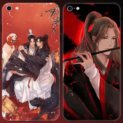 魔道祖师苹果6s手机壳iphone6 s软硅胶磨砂保护套 蓝忘机 魏无羡