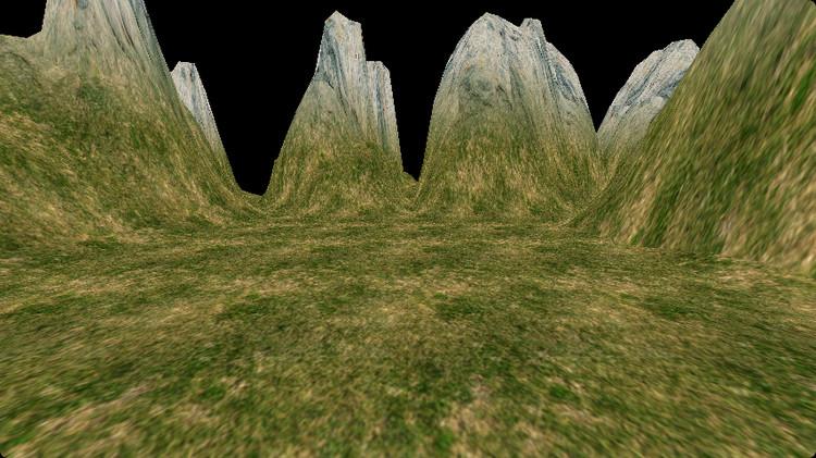 如图1,2所示为未采用mipmap纹理贴图和采用mipmap纹理贴图后的运行效