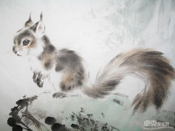 国画松鼠图片