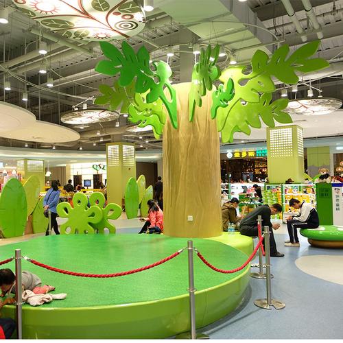 商场幼儿园图书馆装饰景观造型雕塑大树假树玻璃钢
