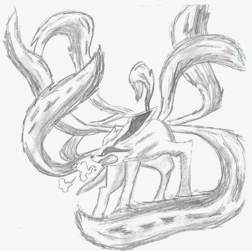 q版简笔画九尾狐图解