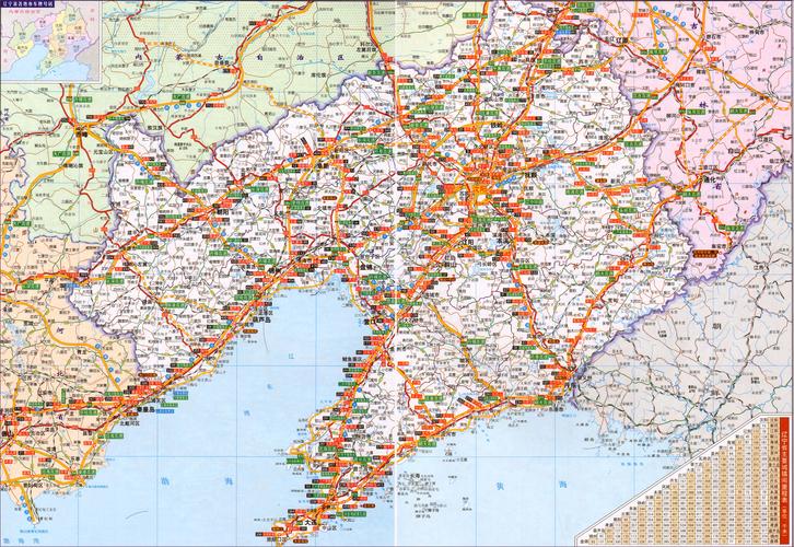 辽宁省公路交通地图全图_交通地图库