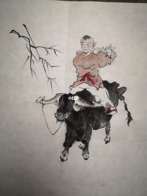 临摹—牧童晚归_国画学习_文化_绘画