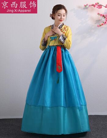 朝鲜族服装女传统韩服古装宫廷公主少数民族朝鲜族演出服大长今婚服