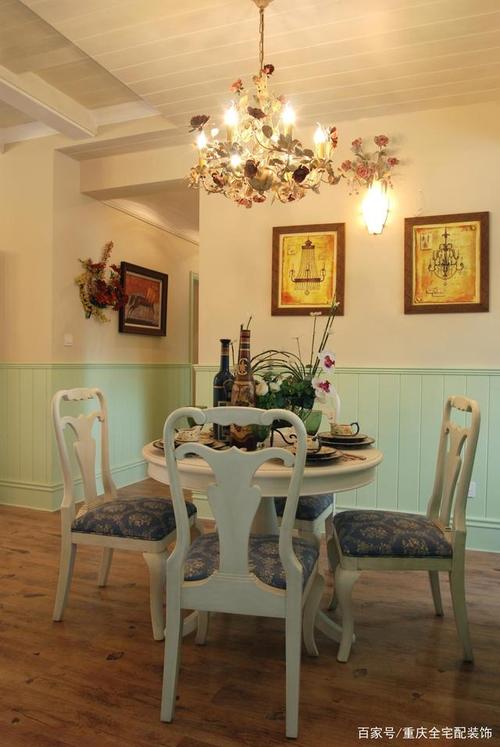 重庆全宅配装饰118㎡美式田园风格装修案例,感受自然田园气息!