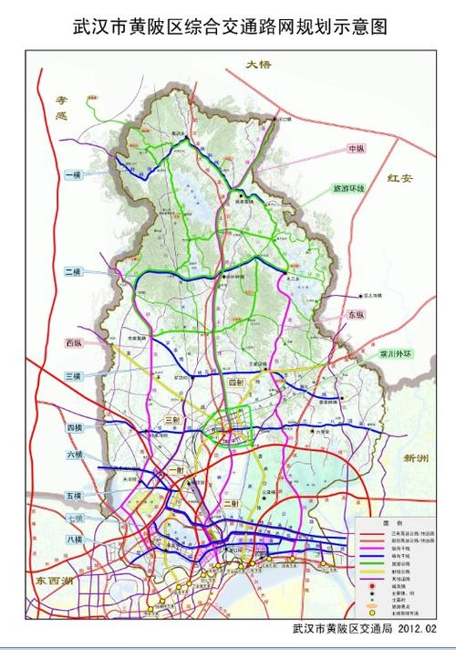 武汉至大悟高速红线图 再砸236100000000元,3年后,武汉将成为国际交通