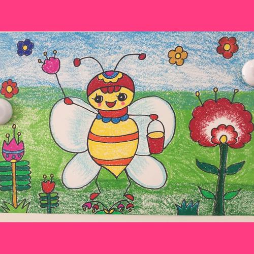 儿画1班第5节课  暮春时节洋槐花飘香,今天儿画1班进行第五次绘画活动