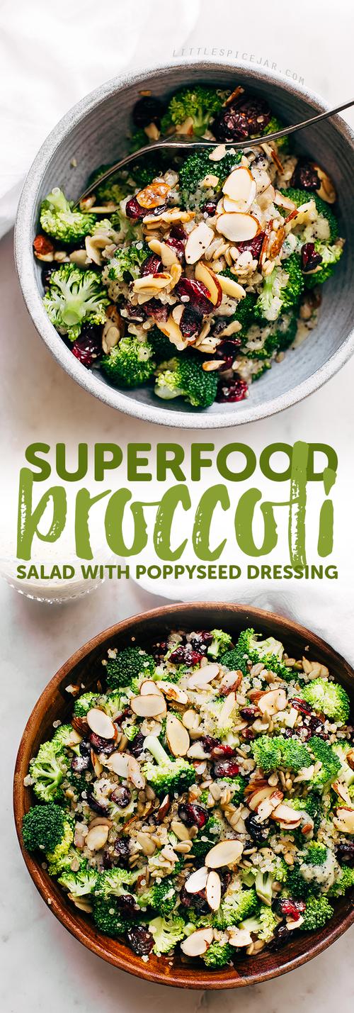 broccoli salad with poppy seed dressing recipe | little spice