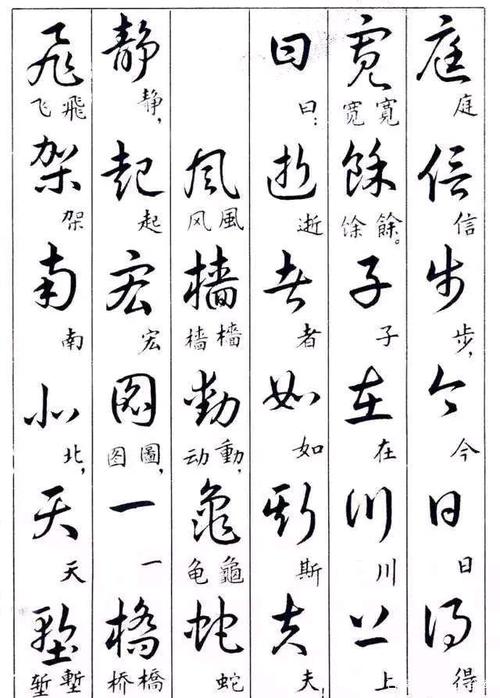 草书楷书对照诗词