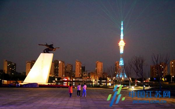 兴化昭阳湖公园成为水乡新地标
