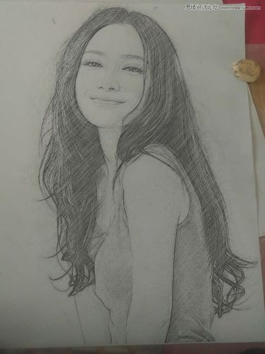 photoshop给美女照片转素描铅笔画效果 - ps转载教程