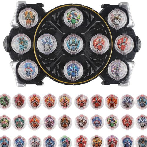 罗布萝卜水晶收纳盒奥特曼玩具黑暗欧布回旋闪光头镖变身器套装