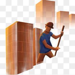 一个正在干活的男人