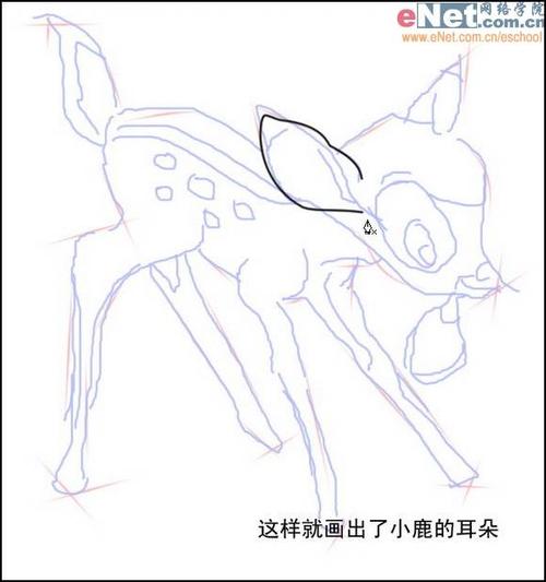 photoshop鼠绘迪士尼经典卡通角色小鹿斑比