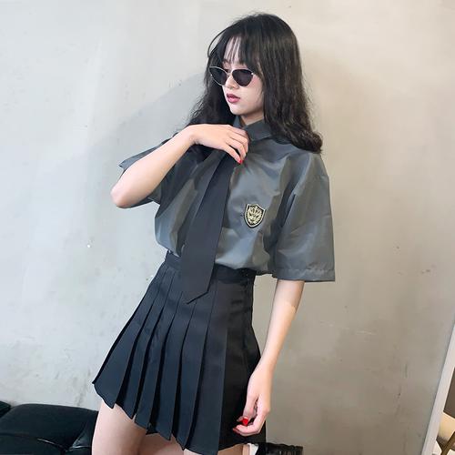 新品直营学生jk制服套装网红同款衣服女装酷酷女孩穿搭女夏冷淡风可盐
