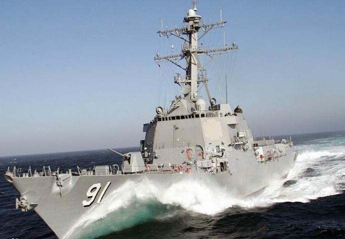 资料图:美国海军"平克尼"号导弹驱逐舰