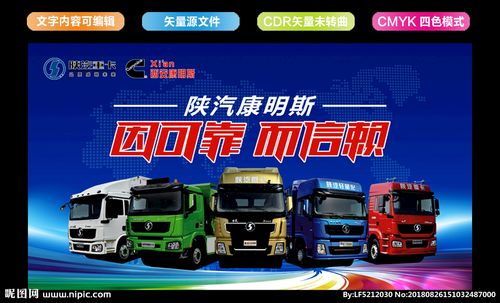 陕汽重卡全家福设计图__广告设计_广告设计_设计图库