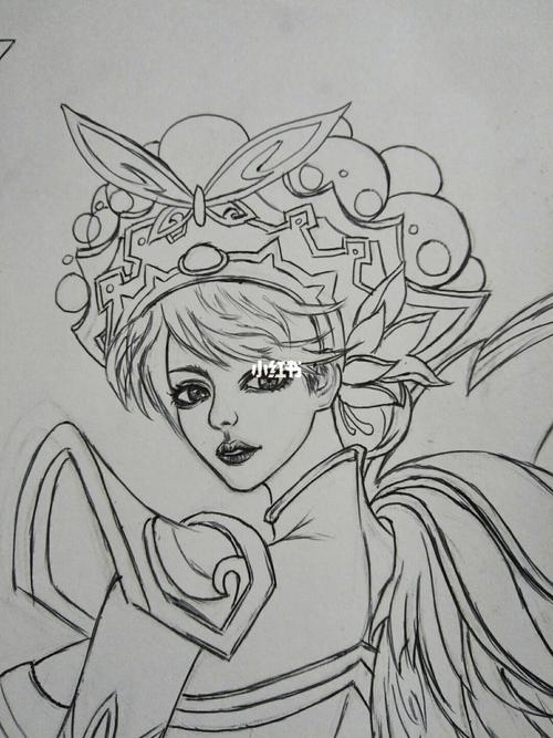 王者荣耀/虞姬手绘_王者荣耀_手绘_绘画_绘画日常_文化_绘画