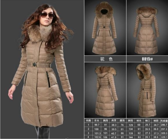 women"s luxury hooded long down coat with belt 8815