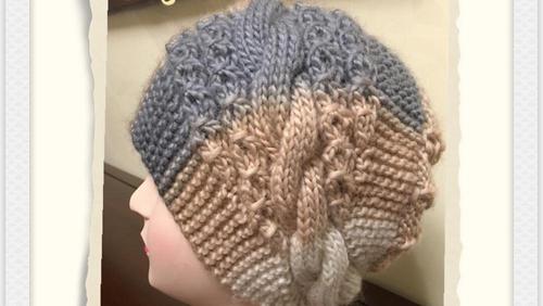 帽子不用买, 自己织的一样好看, 一款麻花铜钱帽教程(十)