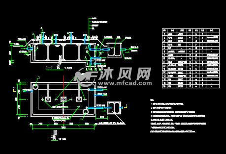 300m3矩形蓄水池结构施工图