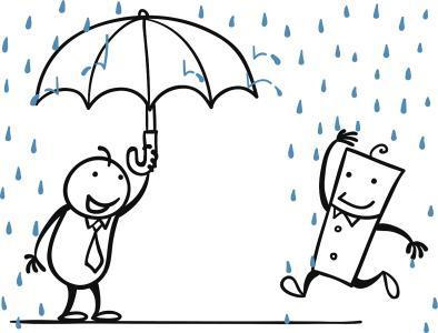 友谊幸福到极点商务灵感慢跑天气倾盆大雨铅笔画线条画卡通