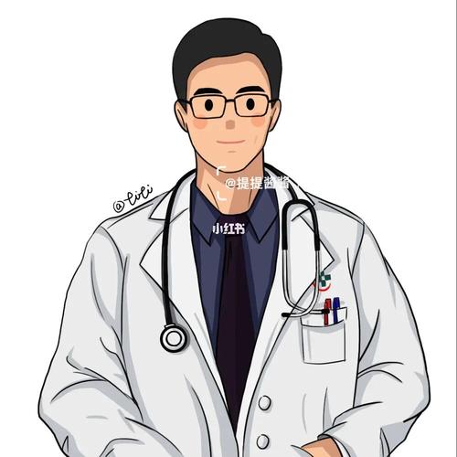 手绘头像|男医生头像