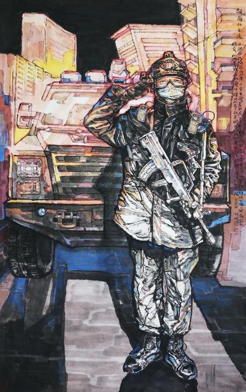 全国美术工作者,讴歌警察抗疫壮举优秀美术作品展播
