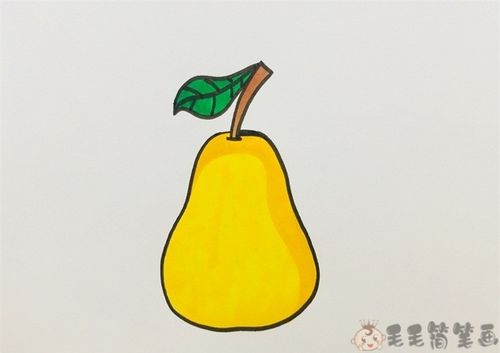 水果梨子简笔画画法步骤