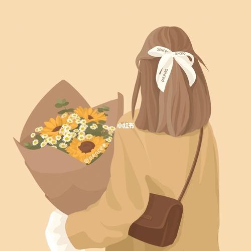 头像|插画手捧花情侣头像第二弹9393_情侣头像_手