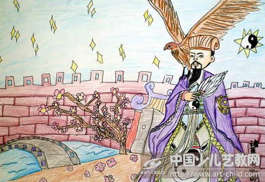 儿童画-空城计-《少儿画苑》第18届国际少儿书画大赛获奖作品