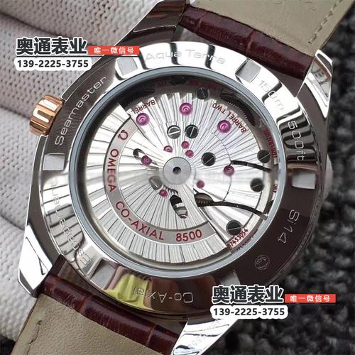 kw厂欧米茄150aquaterrachronometer系列机械背透皮带男士腕表