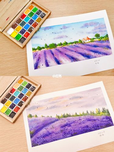 水彩/薰衣草_水彩_周末_浪漫_文化_绘画