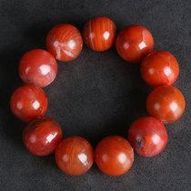 7mm166.07克【超大直径】缠丝柿子红南红玛瑙手链手串