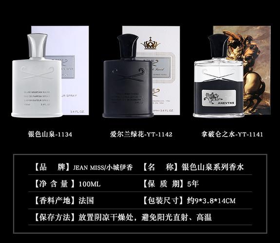 小城伊香爱尔兰拿破仑香水信仰银色山泉男士清新淡香水100ml 1141