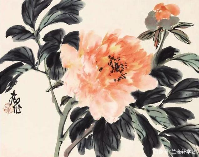 唯有牡丹真国色,花开时节动京城:陆抑非写意牡丹
