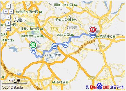 从百花洞到东莞东火车站怎么走