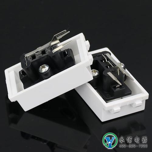 128型音频模块弱电 av红白莲花插座面板地插模块组件焊线多媒体