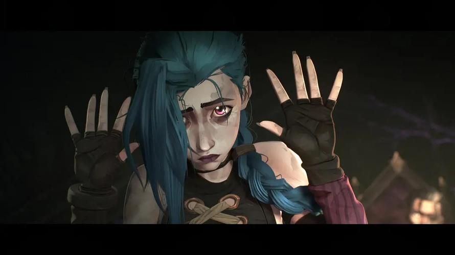 金克斯的长相应该是属于幼齿清纯可爱又暗黑酷酷的