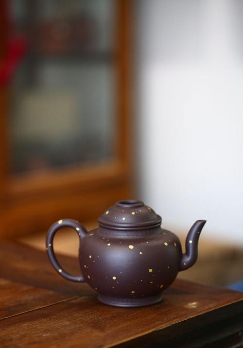 追远紫砂茶壶夏俊健造器紫罗兰铺砂洒金款华烛韵味茶壶