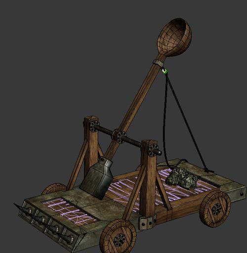 古代战场攻城利器投石车模型下载