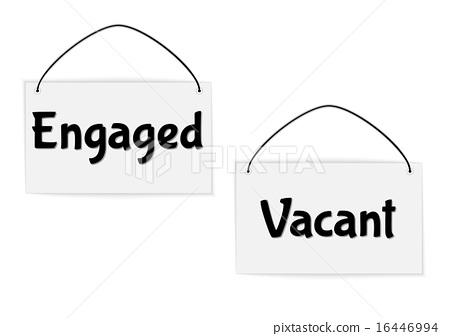 插图素材: engaged and vacant signs